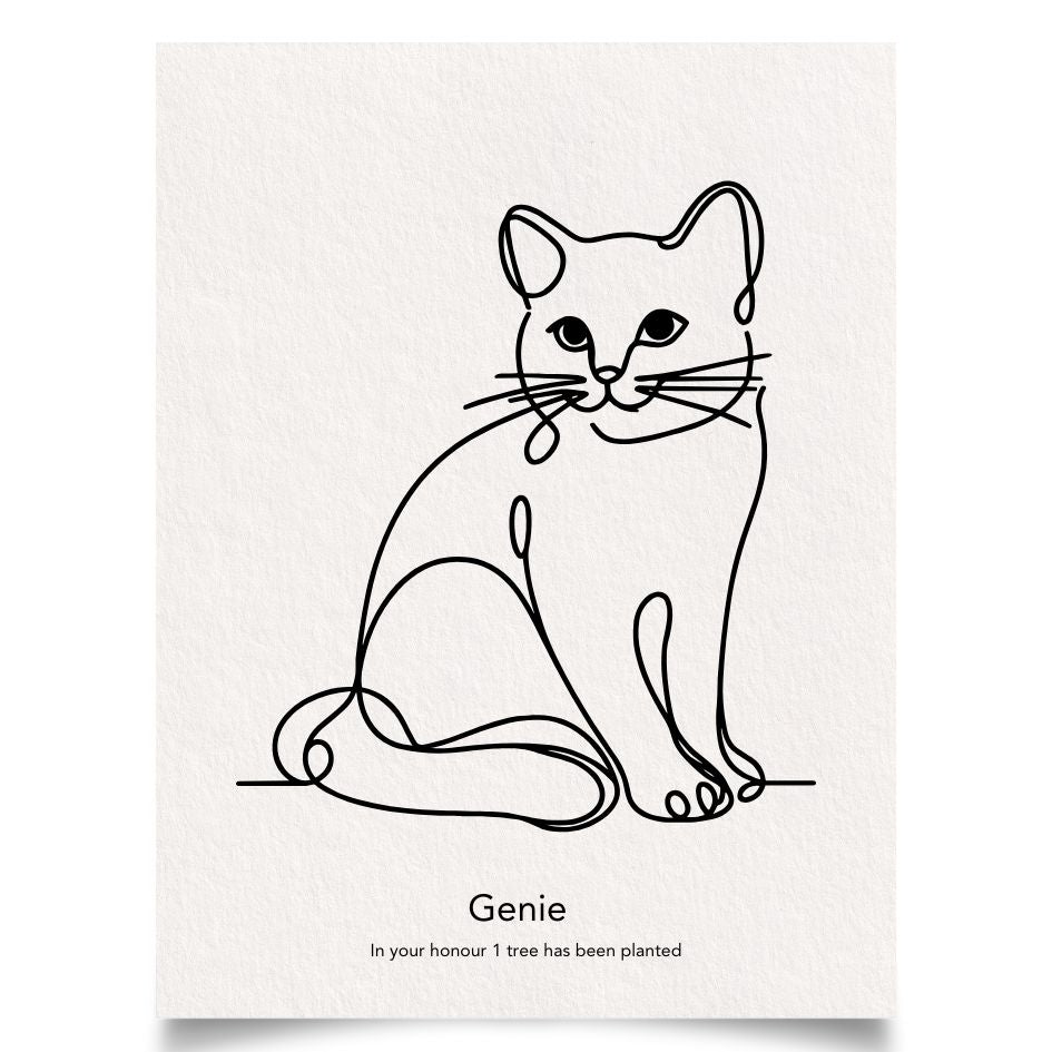 Pet Memorial Tree + Pet Portrait Print