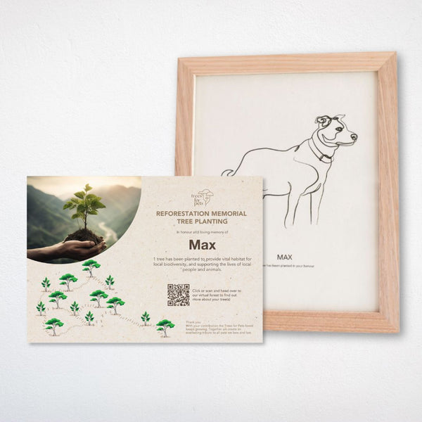 memorial gifts with pet portrait